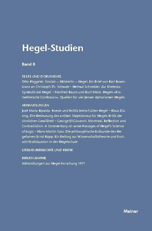 Hegel-Studien / Hegel-Studien Band 8 (1973)