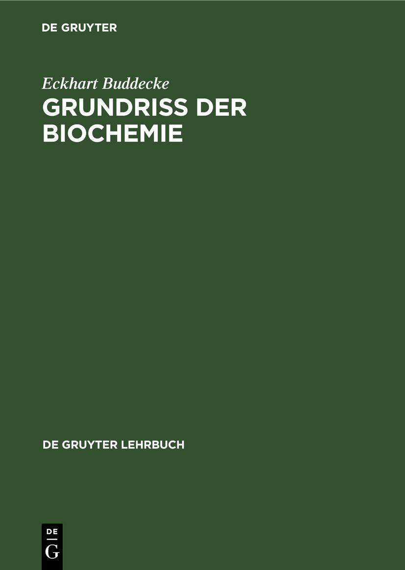 Buchcover: Grundriss der Biochemie