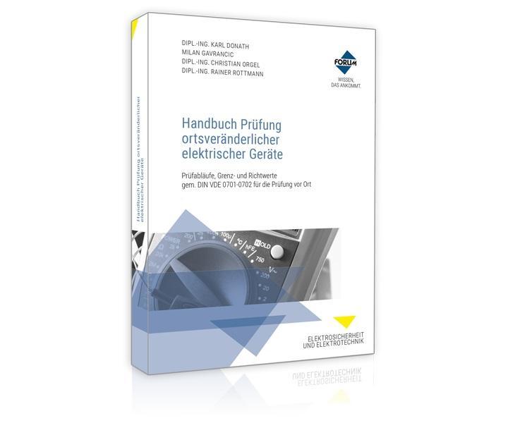 Buchcover: Handbuch Prüfung ortsveränderlicher elektrischer Geräte