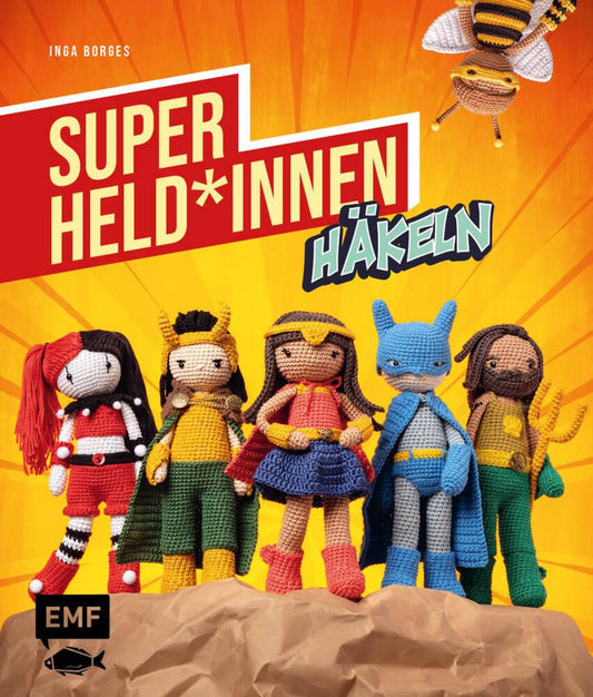 Buchcover: Superhelden und -heldinnen häkeln
