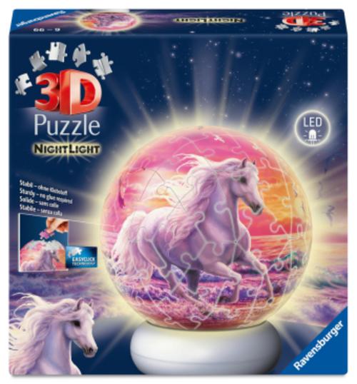 3D Puzzle-Ball Nightlight Pferde am Strand