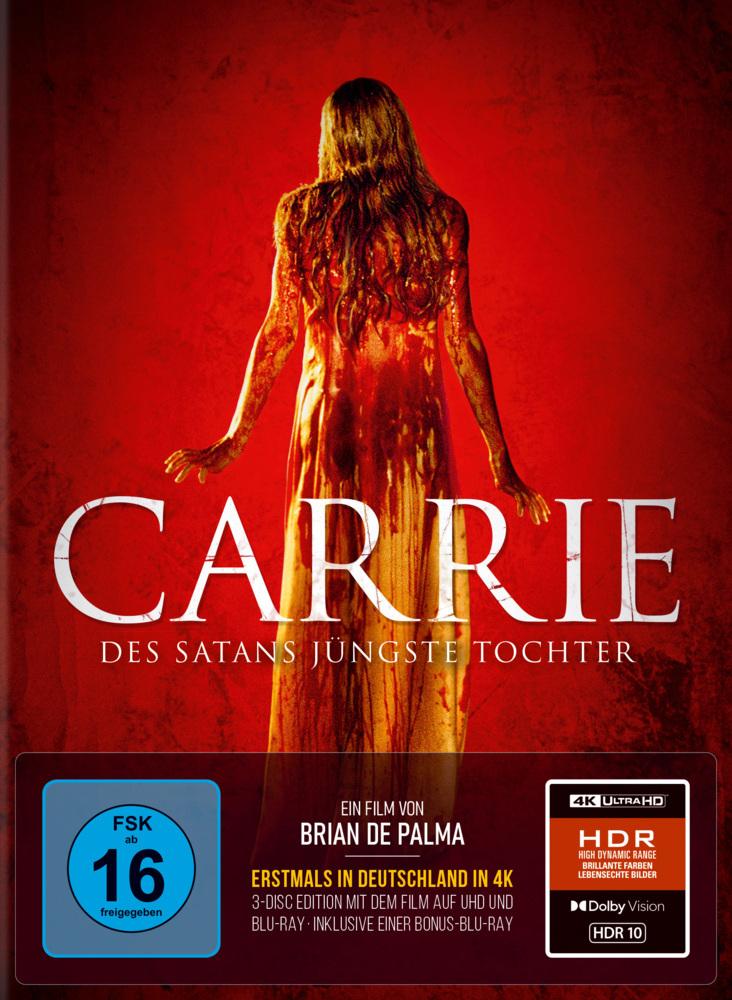 Carrie - Des Satans jüngste Tochter,1 4K UHD-Blu-ray + 2 Blu-ray (3-Disc Limited Collector's Mediabook im Schuber)