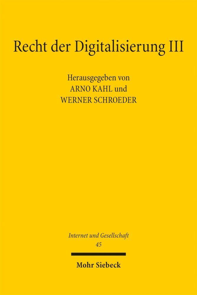 Recht der Digitalisierung III