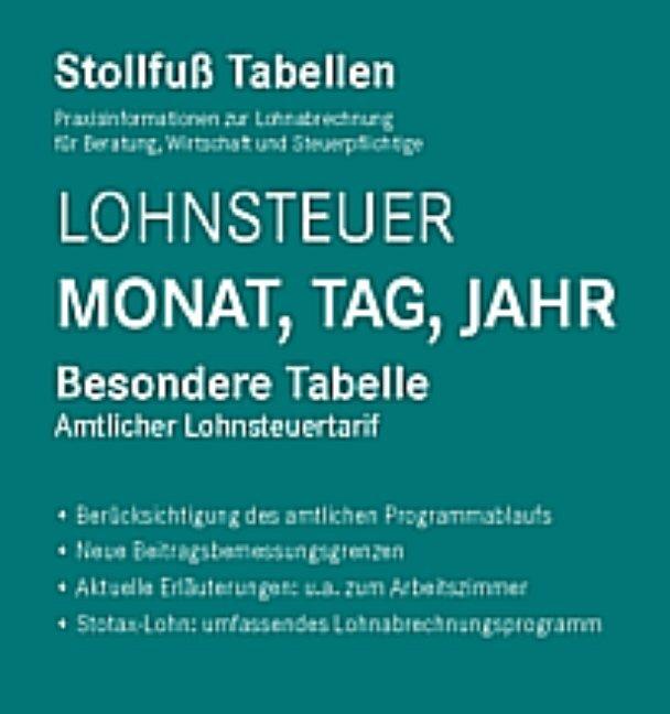 Tabelle, Lohnsteuer 2026 Monat, Tag, Jahr