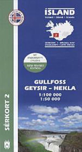 Island Serkort 02 Gullfoss - Geysir - Hekla 1 : 100 000