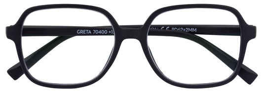 Lesebrille GRETA, schwarz, +2.50 dpt mit Etui