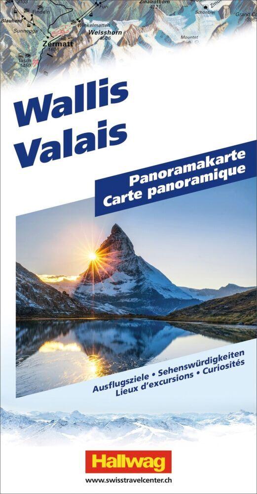 Hallwag Panoramakarte Wallis Panoramakarte