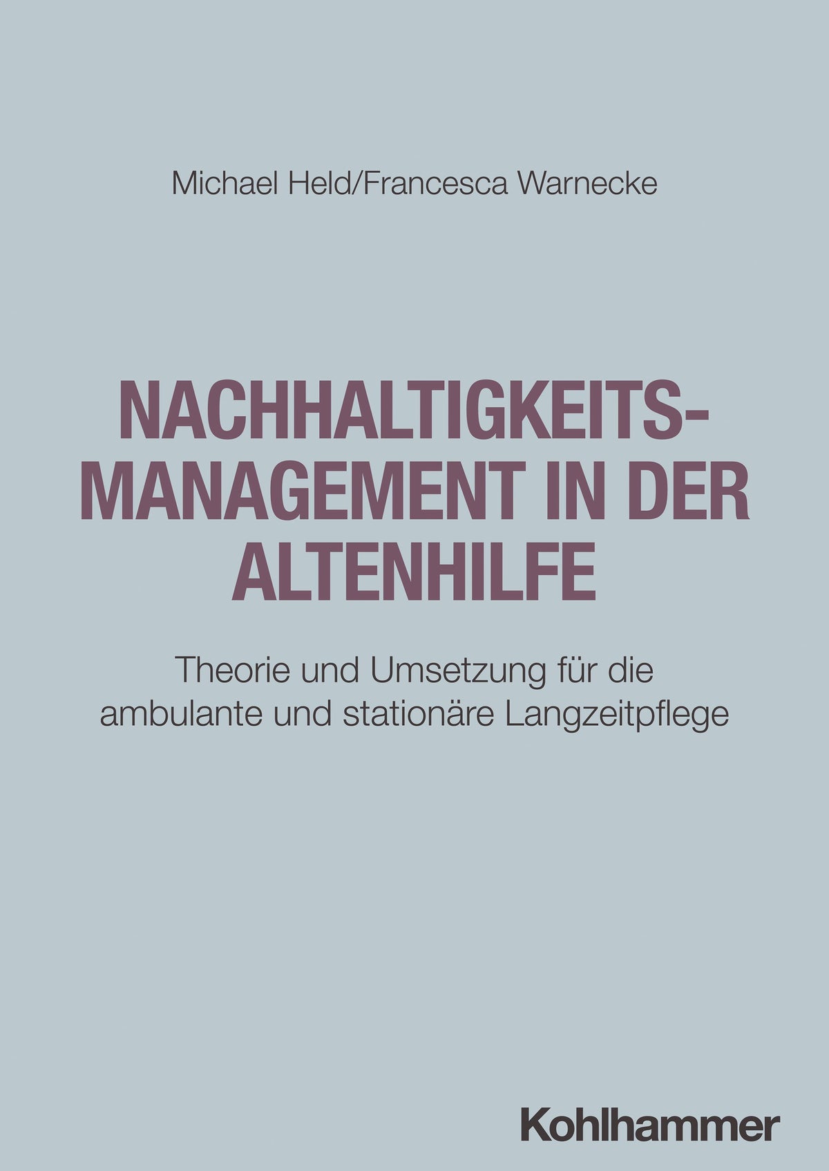 Buchcover: Nachhaltigkeitsmanagement in der Altenhilfe
