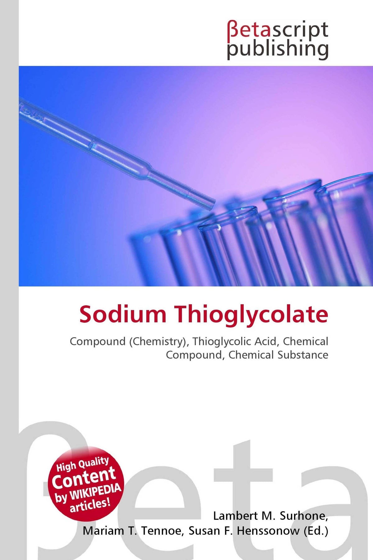 Buchcover: Sodium Thioglycolate