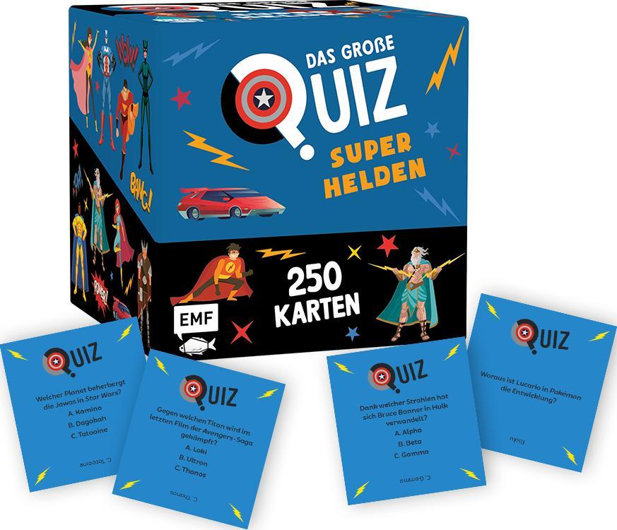 Buchcover: Kartenbox: Das große Quiz - Superhelden