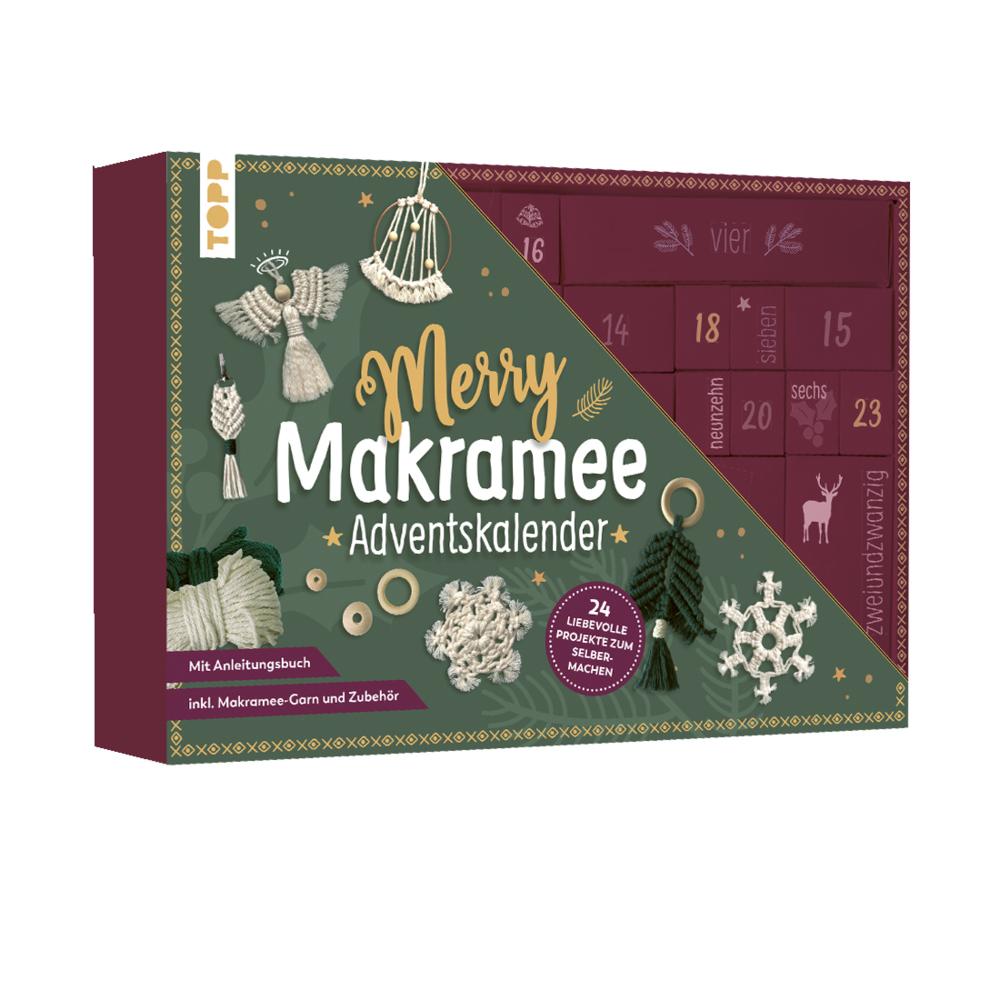 Buchcover: Adventskalender Merry Makramee