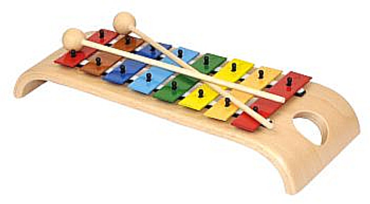 Das wunderschöne Glockenspiel (Holzglockenspiel mit Metallplatten, diatonisch, 2 Schlägel)