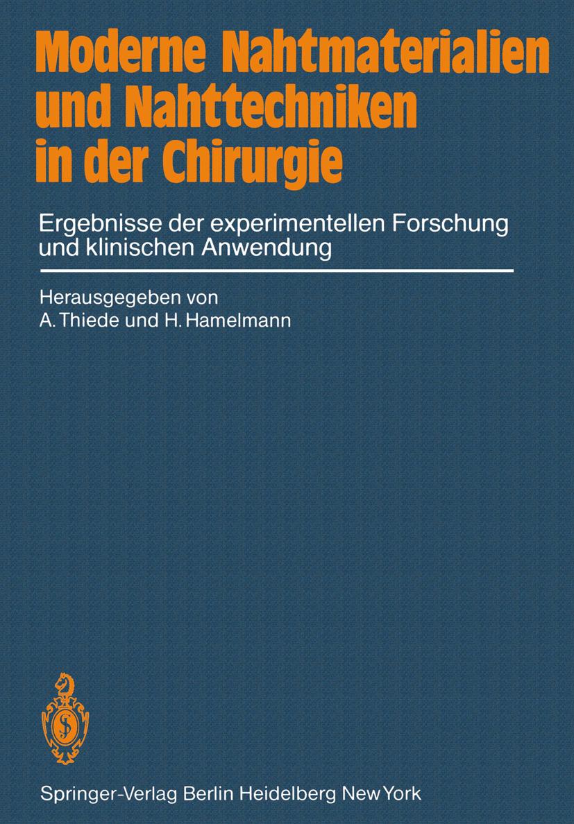 Buchcover: Moderne Nahtmaterialien und Nahttechniken in der Chirurgie