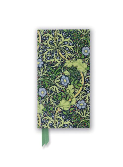 Buchcover: Schmales Hardcover-Notizbuch: William Morris, Meeresalgen Tapetendesign