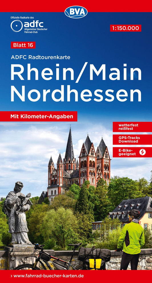 BVA ADFC Radtourenkarte Rhein/Main Nordhessen 1:150.000