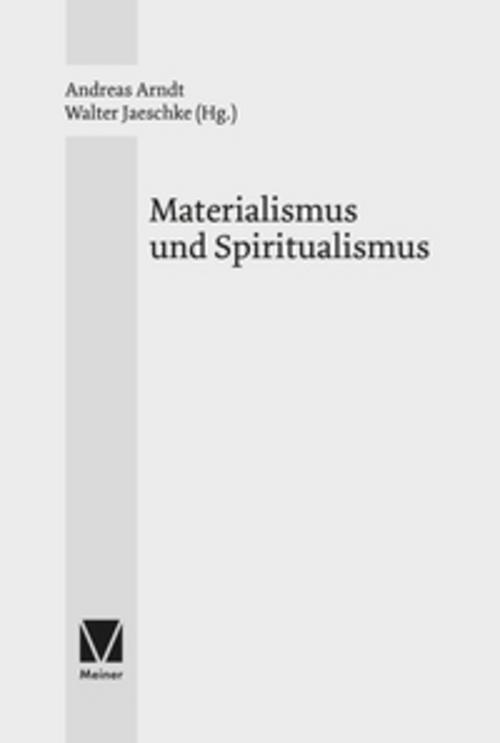 Buchcover: Materialismus und Spiritualismus