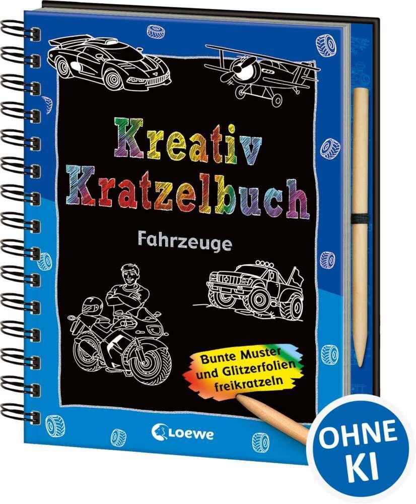 Kreativ-Kratzelbuch: Fahrzeuge