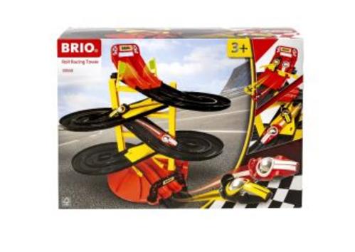 Brio Rennbahn-Turm mit zwei Rennwagen