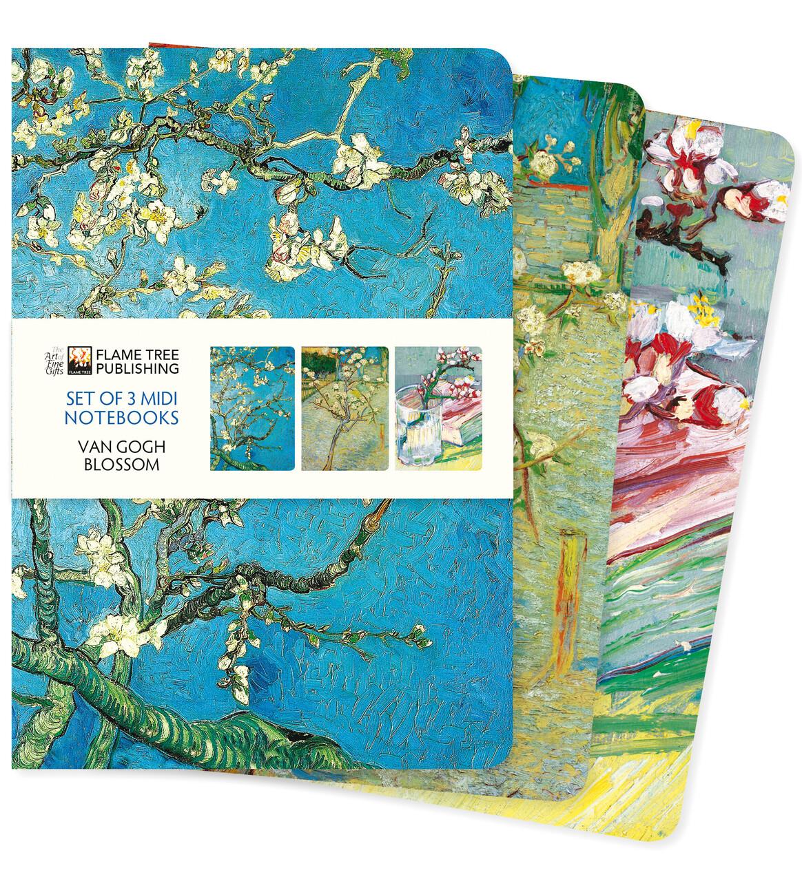 Vincent Van Gogh: Blossom Set of 3 MIDI Notebooks