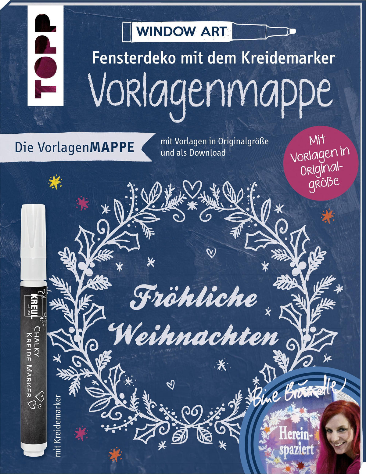 Buchcover: Vorlagenmappe Fensterdeko mit dem Kreidemarker