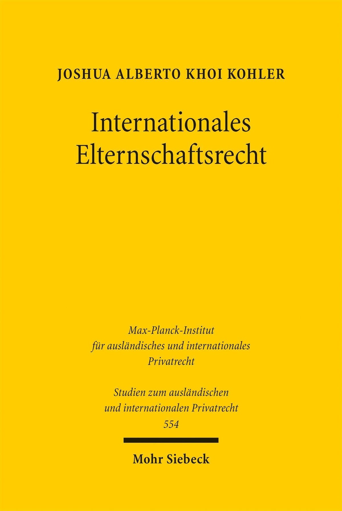 Buchcover: Internationales Elternschaftsrecht