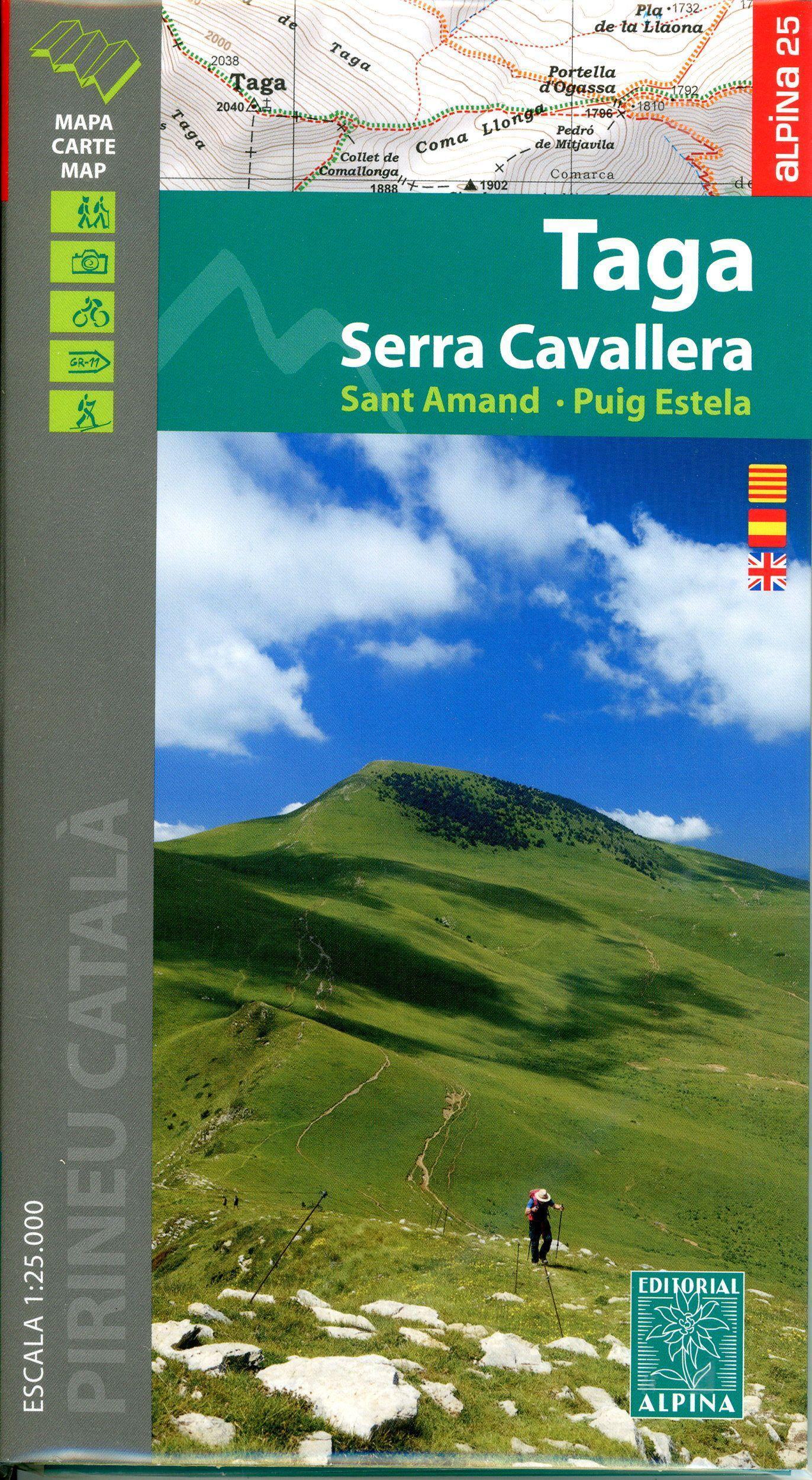 TAGA SERRA CAVALLERA 1:25.000 MAPA ALPINA