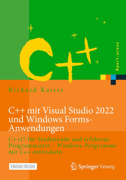 Buchcover: C++ mit Visual Studio 2022 und Windows Forms-Anwendungen