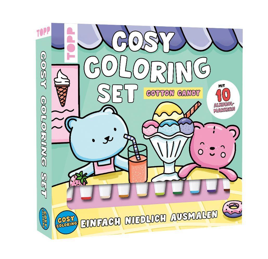 Cosy Coloring \"Cotton Candy\" Ausmalset - Einfach niedlich ausmalen