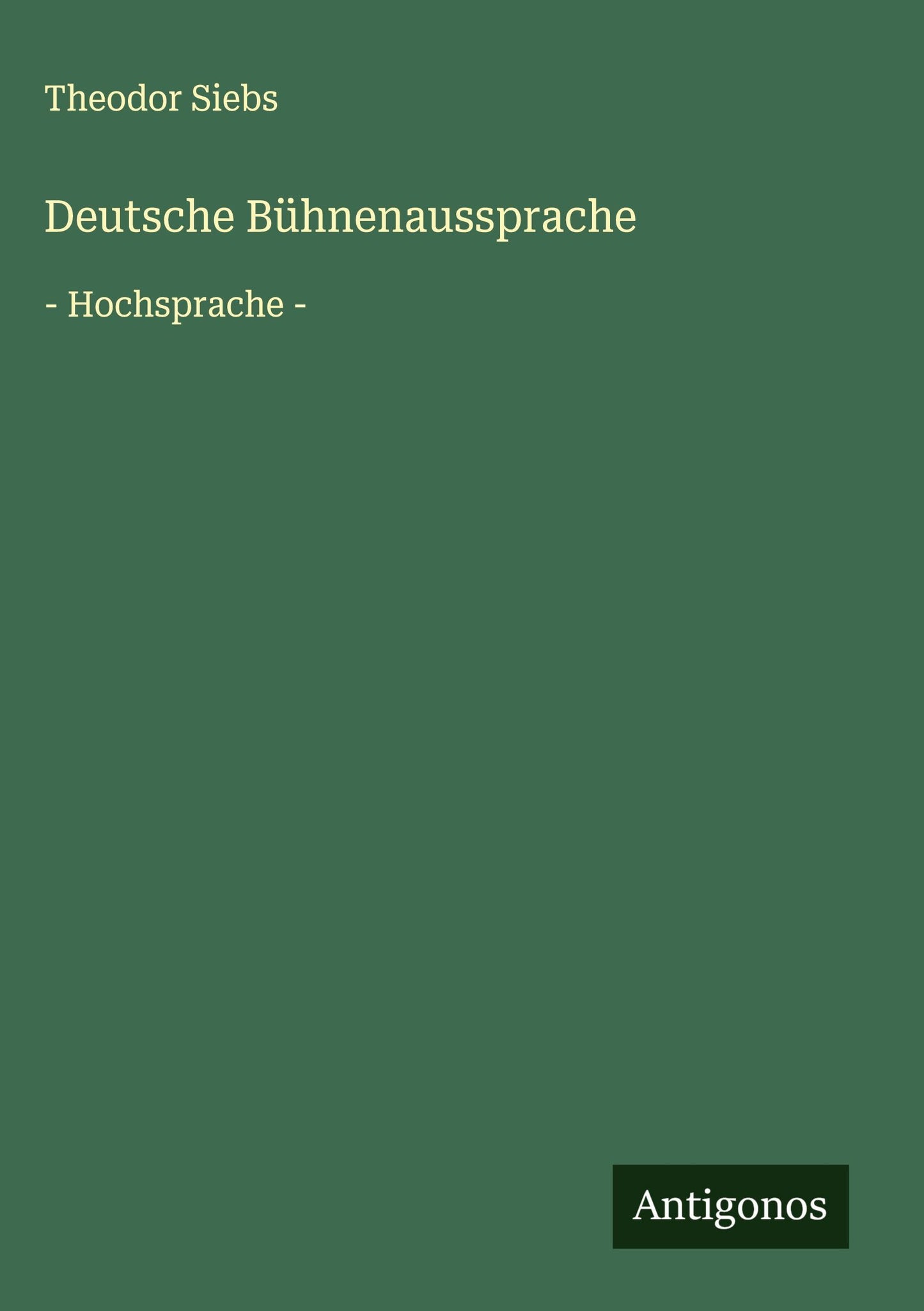 Deutsche Bühnenaussprache
