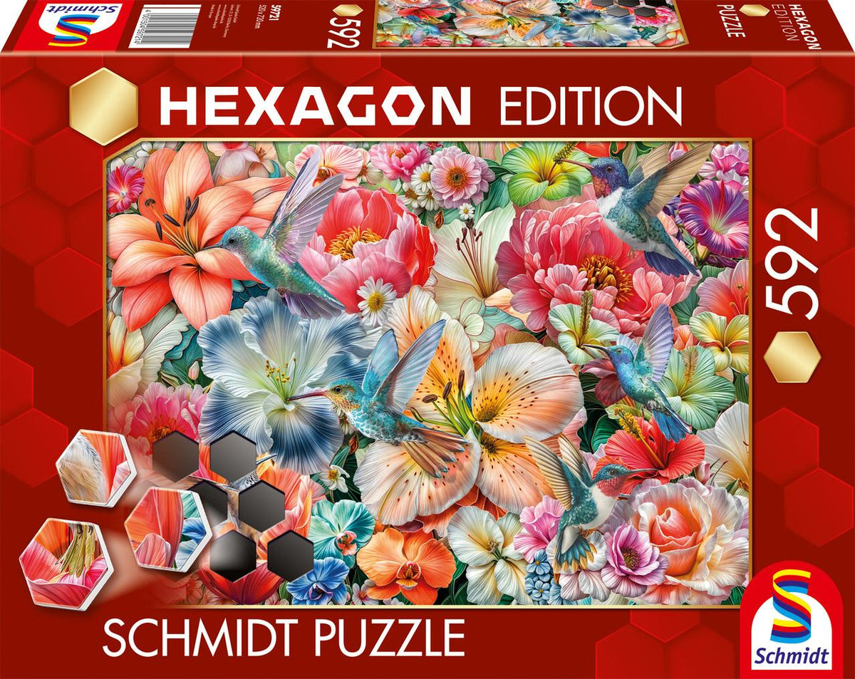 Hexagon - Große Blüten