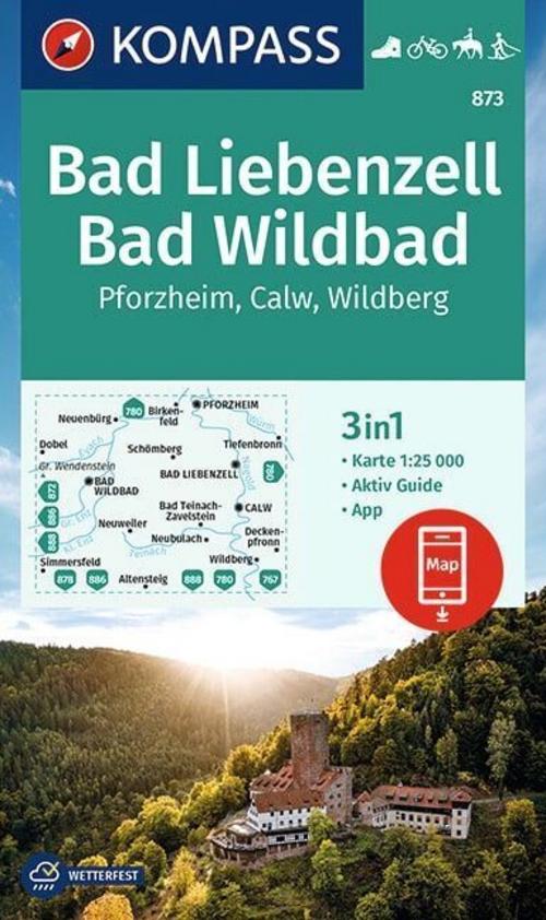 KOMPASS Wanderkarte 873 Bad Liebenzell, Bad Wildbad 1:25.000