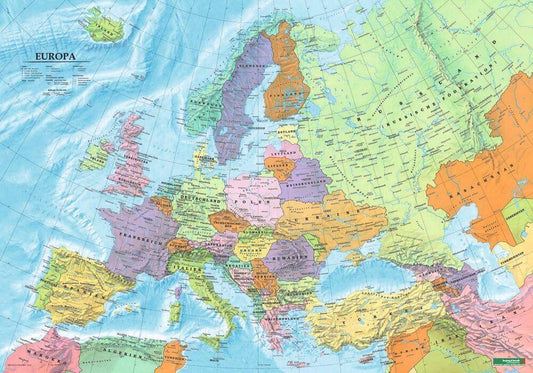 Europa politisch, Poster 1:6 000 000 Plano in Rolle