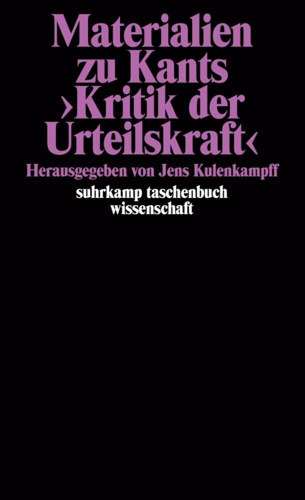 Materialien zu Kants >Kritik der Urteilskraft<