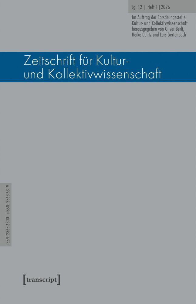 Buchcover: Zeitschrift für Kultur- und Kollektivwissenschaft