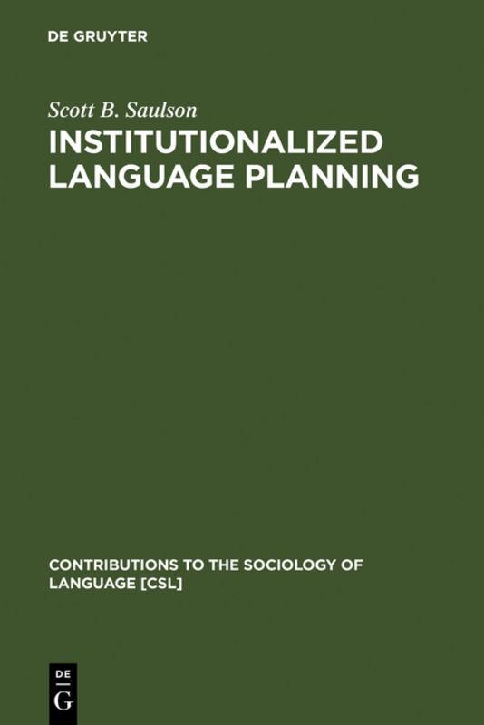 Buchcover: Institutionalized Language Planning