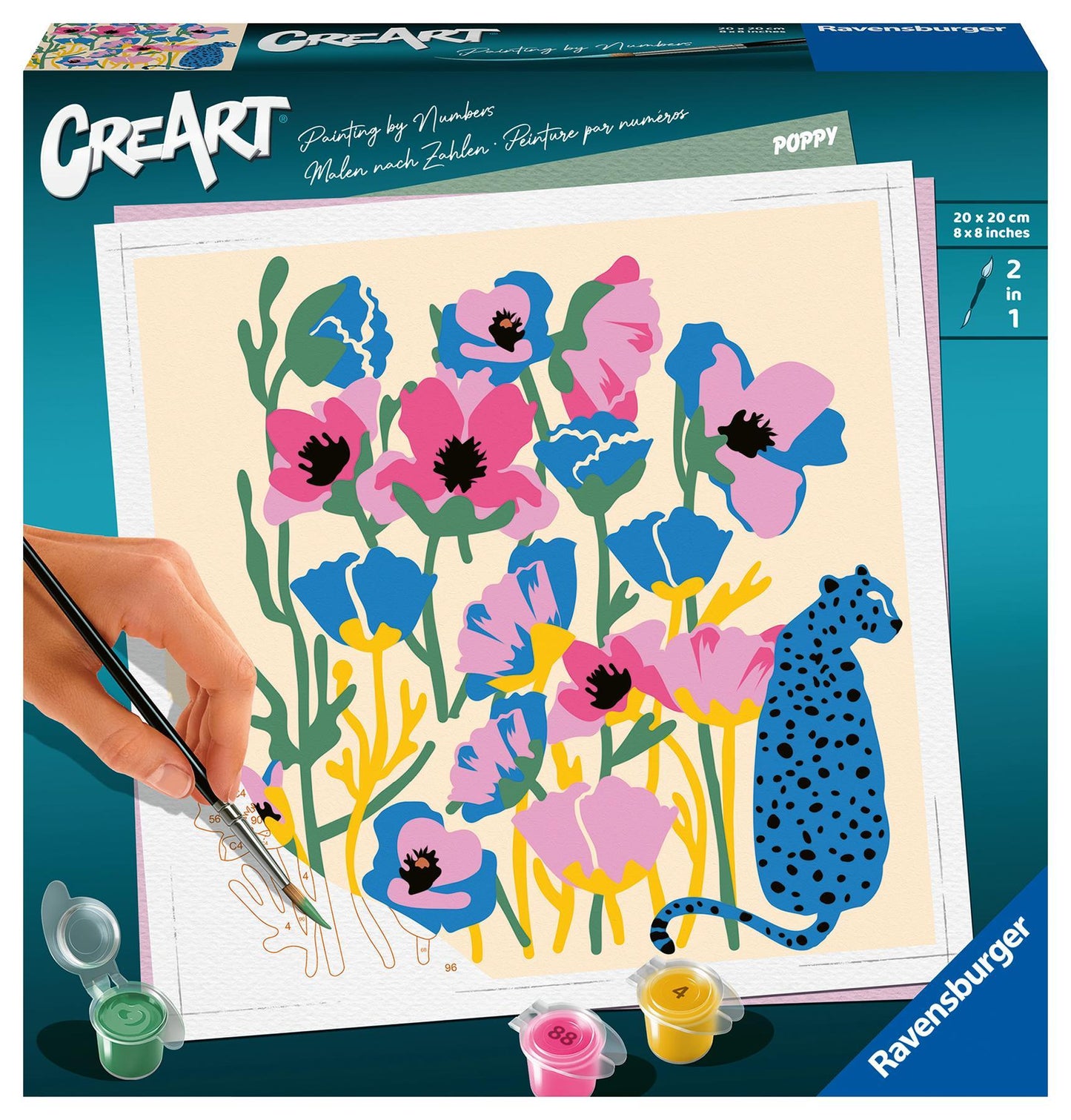 CreArt Adults Trend - Bunte Mohnblumen