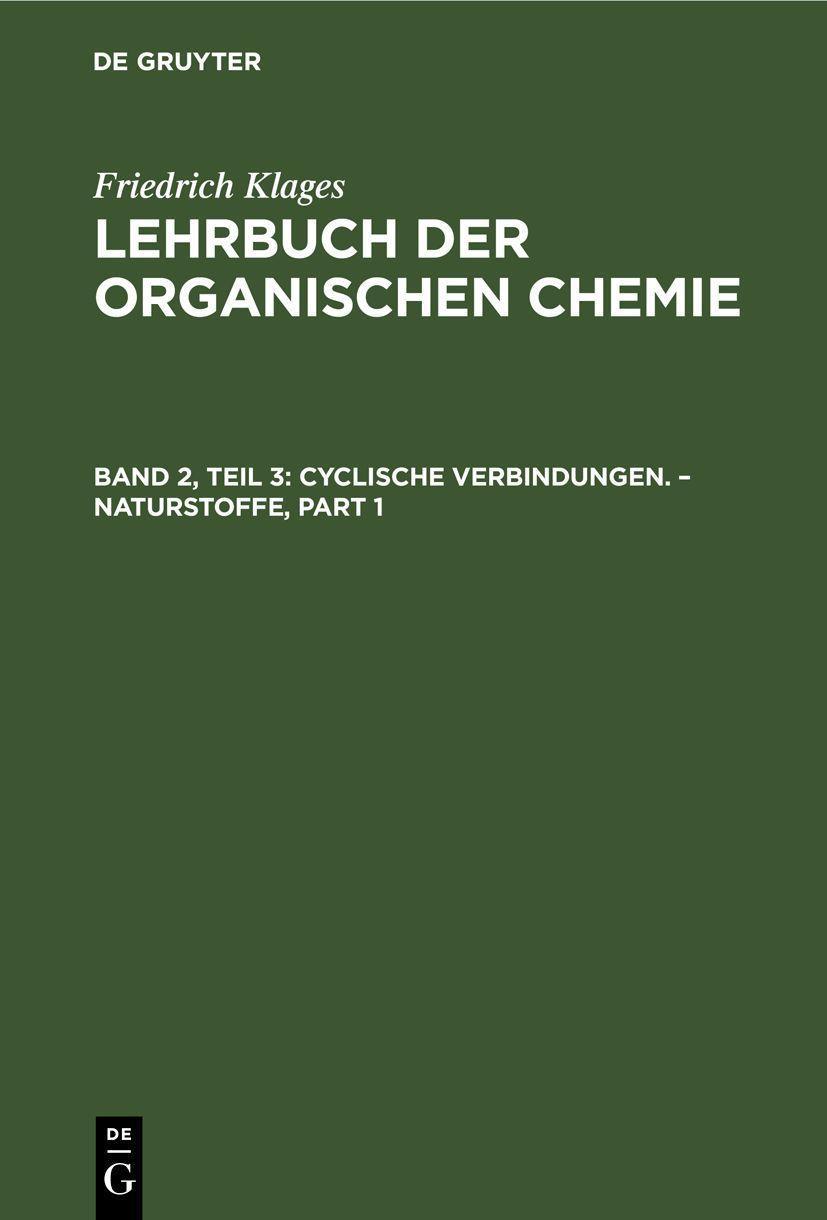 Buchcover: Cyclische Verbindungen. - Naturstoffe