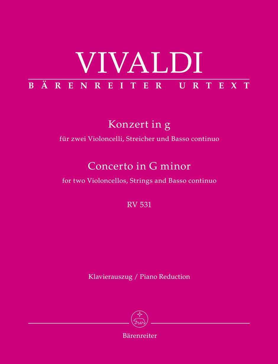 Konzert für zwei Violoncelli, Streicher und Basso continuo g-Moll RV 531