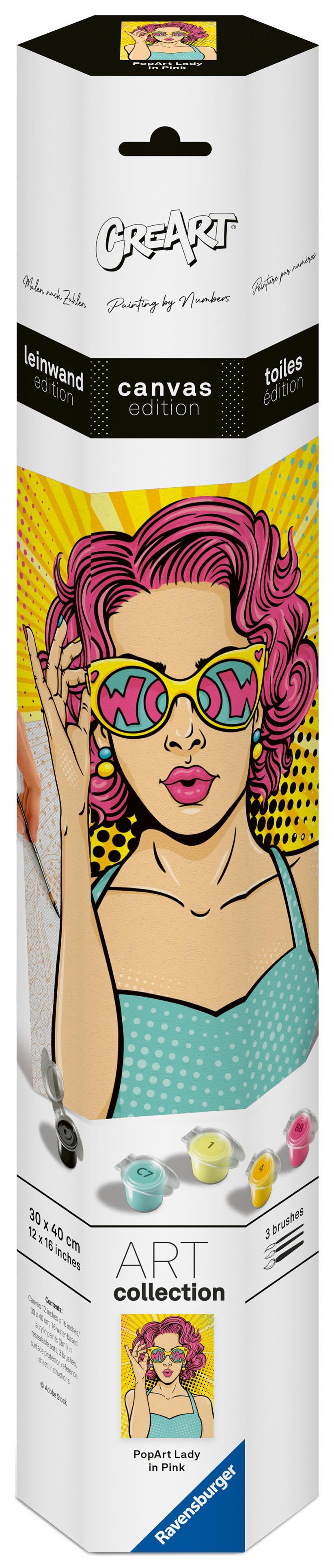 CreArt Canvas Leinwand - Lady in Pink (PopArt)