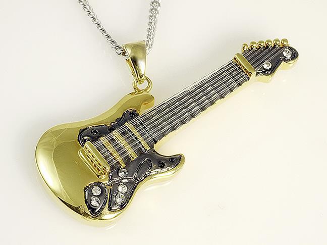 Rockys Anhänger E-Gitarre (gold)