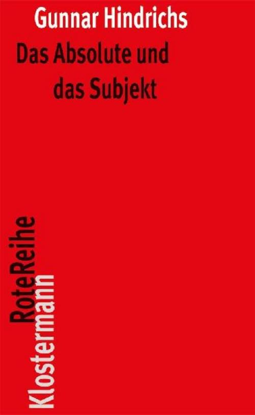 Buchcover: Das Absolute und das Subjekt