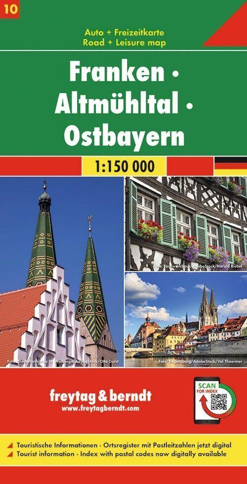 freytag & berndt Straßenkarte Franken - Altmühltal - Ostbayern 1:150.000