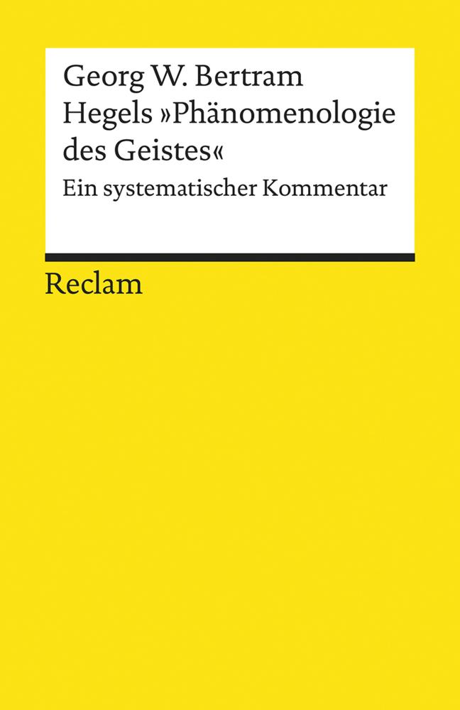 Buchcover: Hegels »Phänomenologie des Geistes«