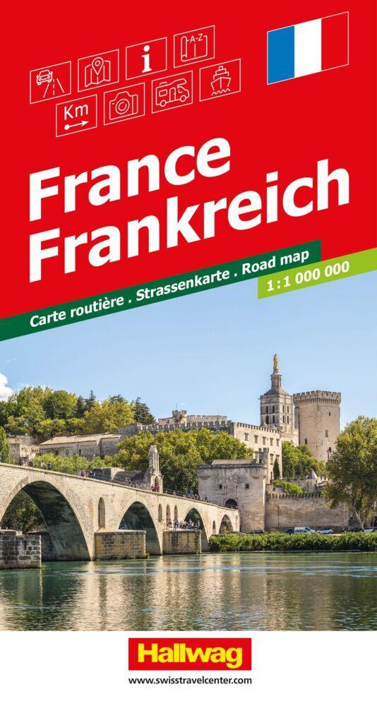 Hallwag Strassenkarte Frankreich 1:1 Mio.