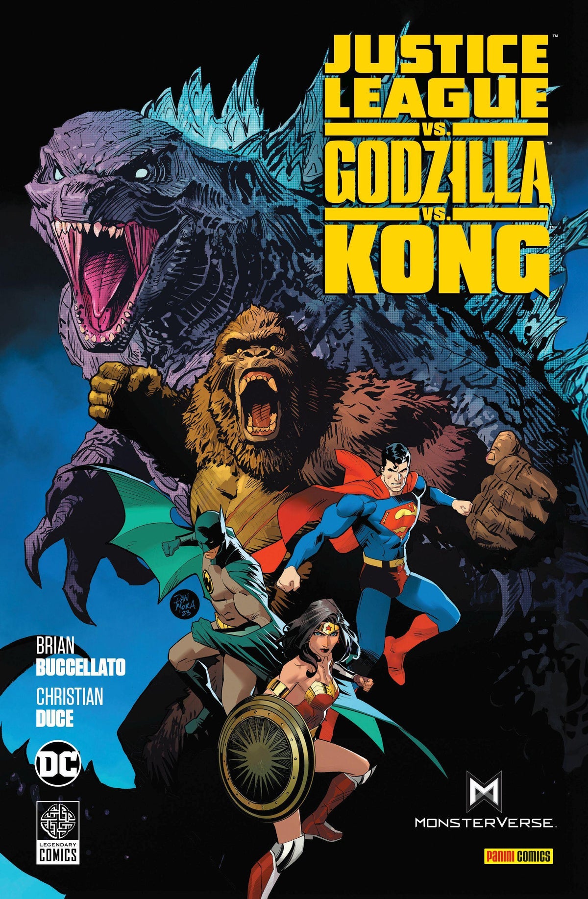 Buchcover: Justice League vs. Godzilla vs. Kong