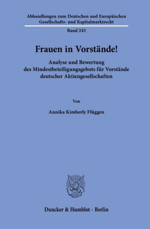 Frauen in Vorstände!