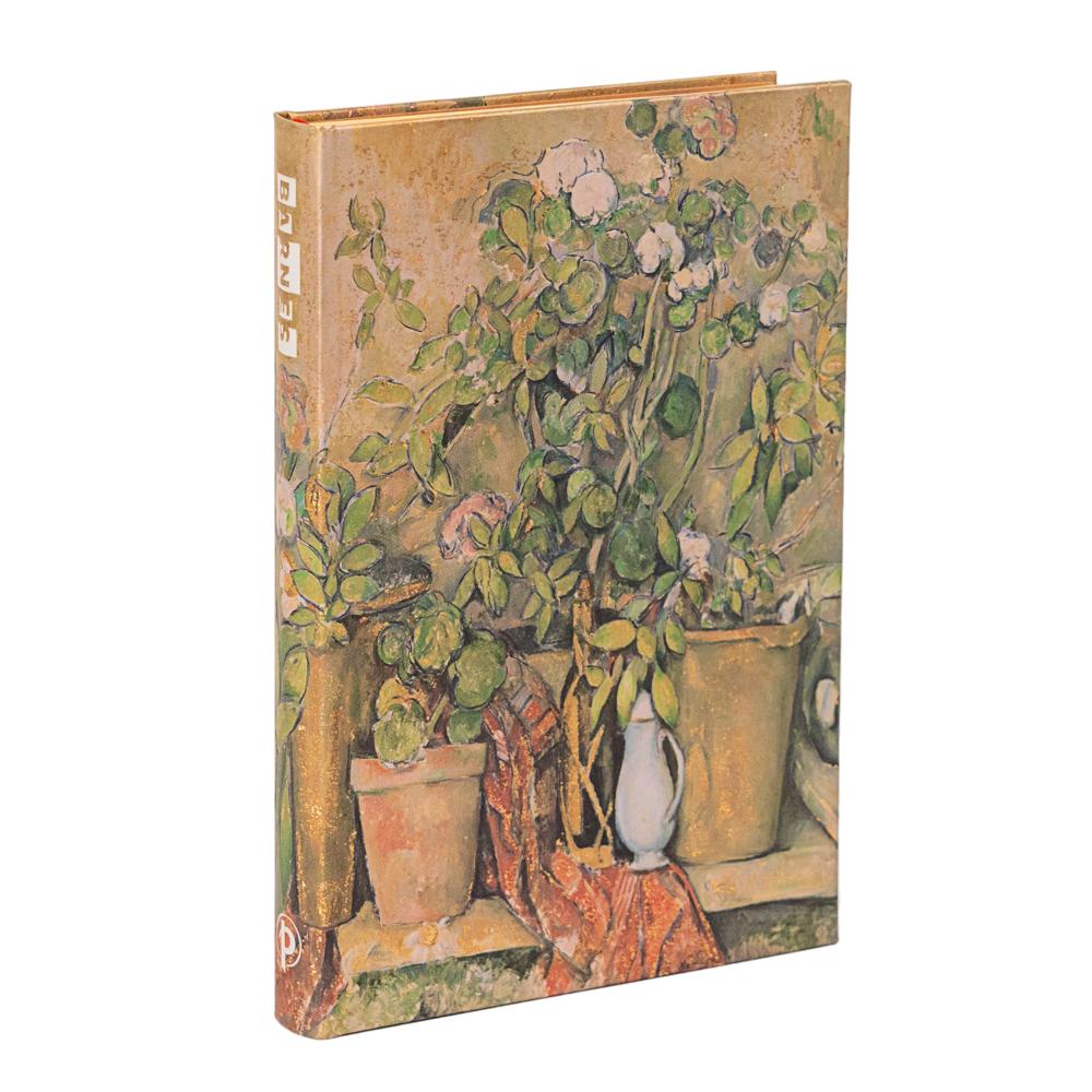 Cezanne's Terracotta Pots and Flowers Mini Lined Hardback Journal (Elastic Band Closure)