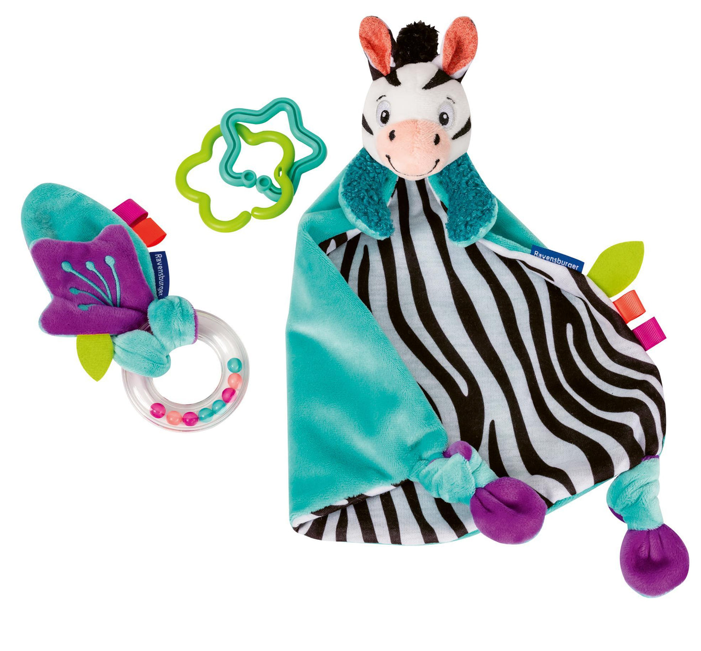 play+ Fühlen, rasseln, spielen: Geschenk-Set: Zebra