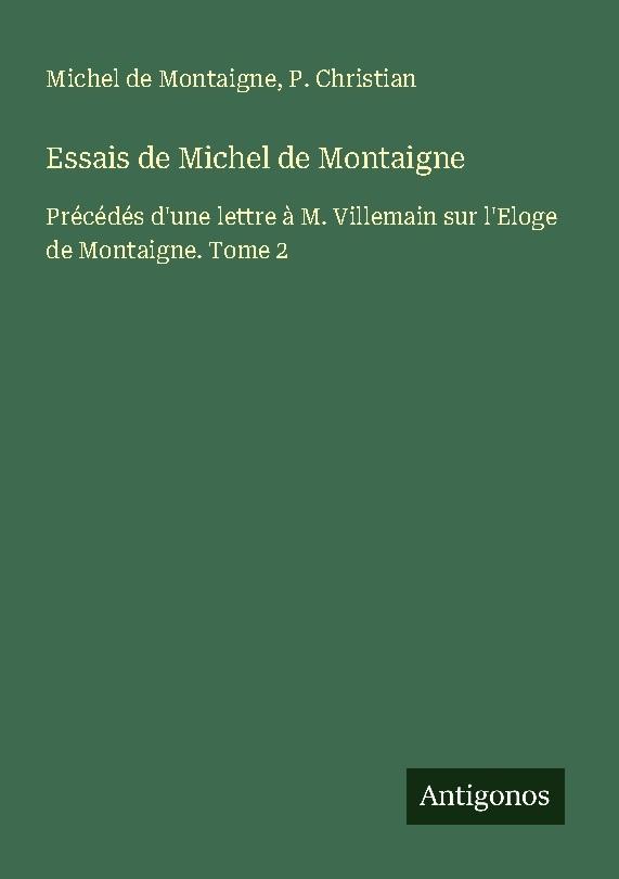 Essais de Michel de Montaigne