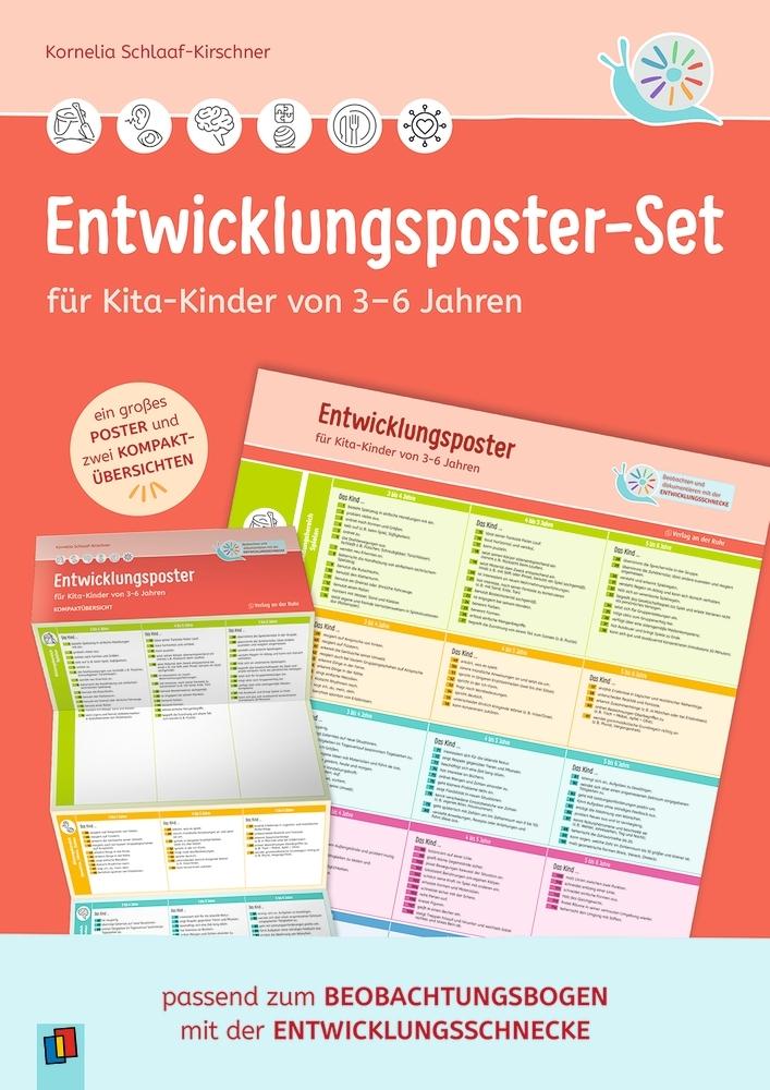 Buchcover: Entwicklungsposter-Set für Kita-Kinder von 3-6 Jahren